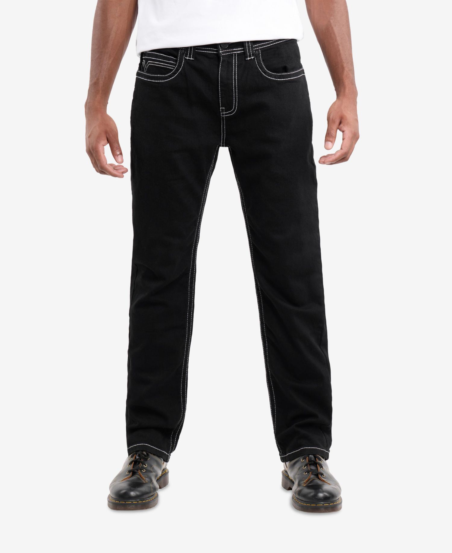 Men's Saddle Stitch Straight Fit Jeans