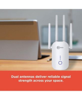 1200 Mbps WiFi Repeater, Dual Band 2.4/5GHz Wireless Range Extender, Strong Signal Booster, Stable Connection, Easy Setup For Home & Office