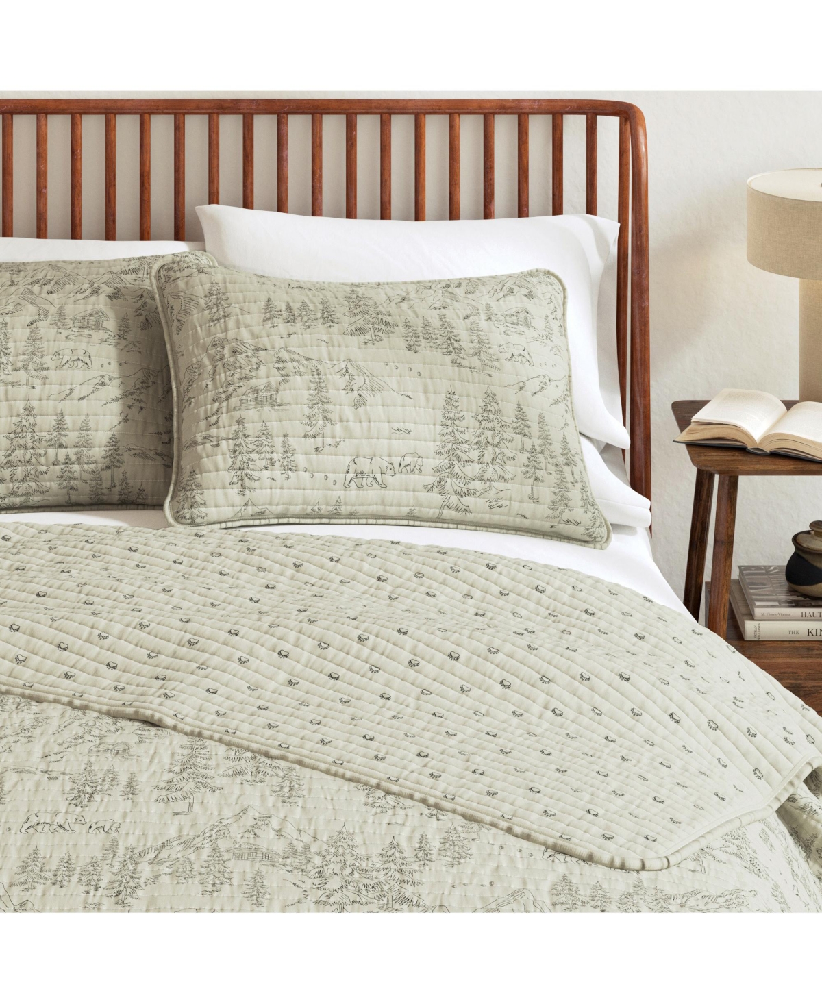 Linery & Co. Lodge Printed Microfiber Quilt Set with Shams