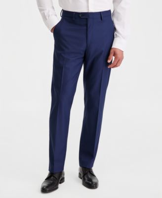 Men's Slim-Fit Stretch Solid Suit Pants