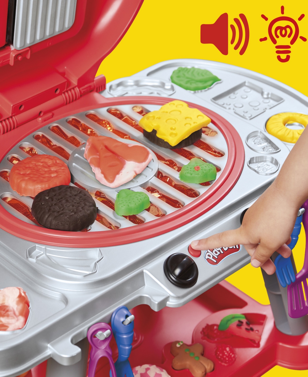 Play-doh Sizzlin' Grill Playset In Transparent