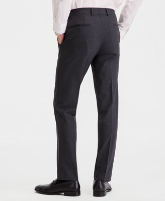 Men's Slim-Fit Wool Suit Pants