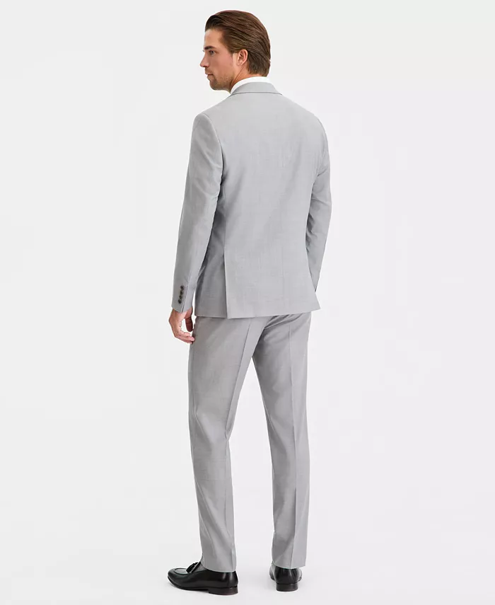 Men's Slim-Fit Wool-Blend Stretch Suit Separates with Vest - thumbnail 10