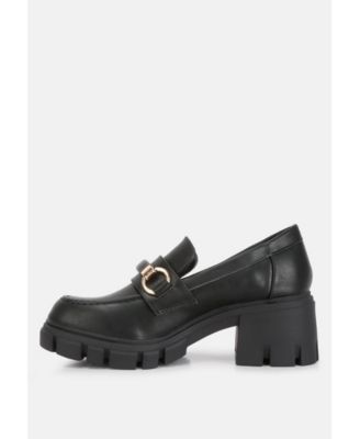 Evangeline Womens chunky platform loafers