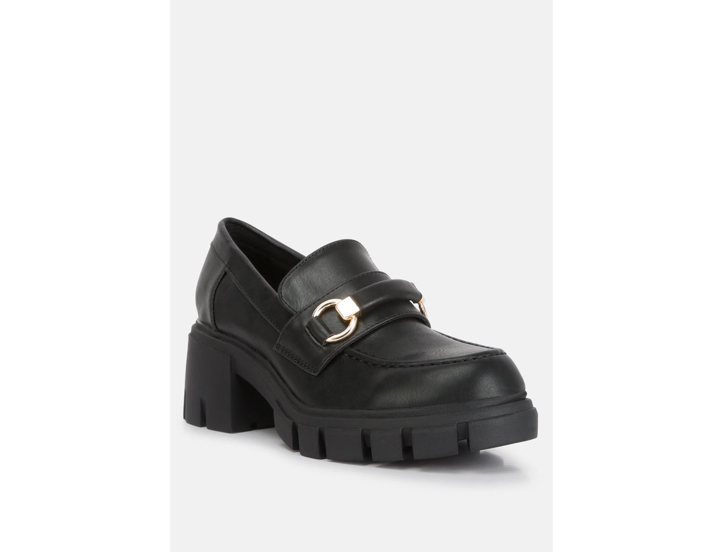 Женские туфли Rag & Co Evangeline Chunky Platform, цвет: Чёрная искусственная кожа — фото 5