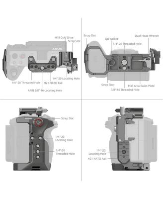 HawkLock Quick Release Cage Kit for Sony FX3/FX30 Camera