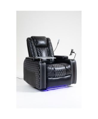 Single Piece Leather with Multifunctional - Storage, Tech Features  Zero Gravity Recliner