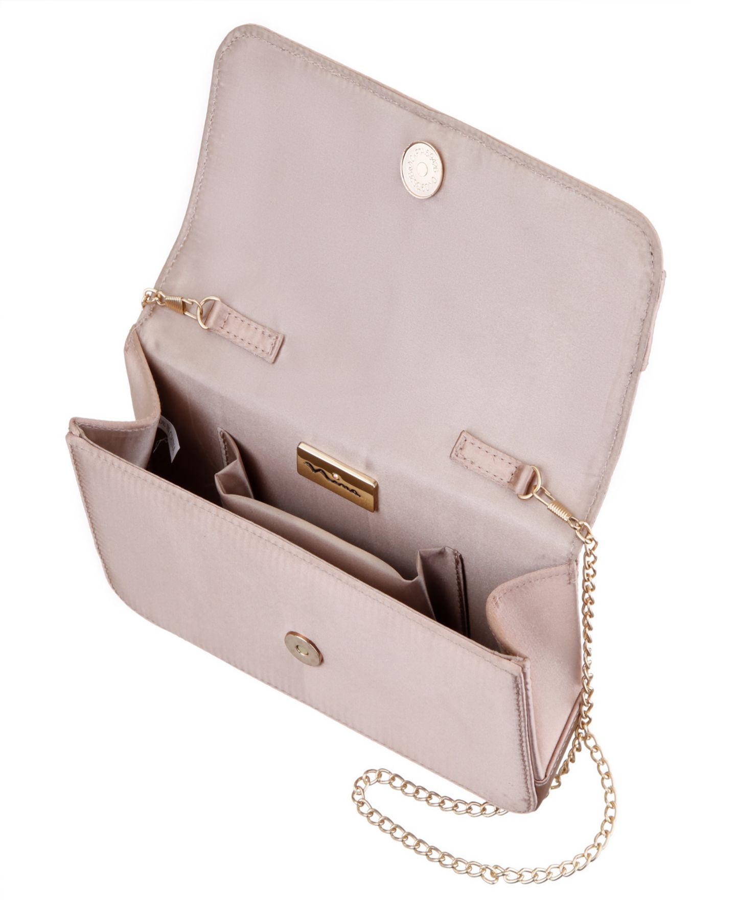 Женский клатч Nina Art Deco Crystal Ornament Magnetic Snap Clutch, цвет: Медовый — фото 5