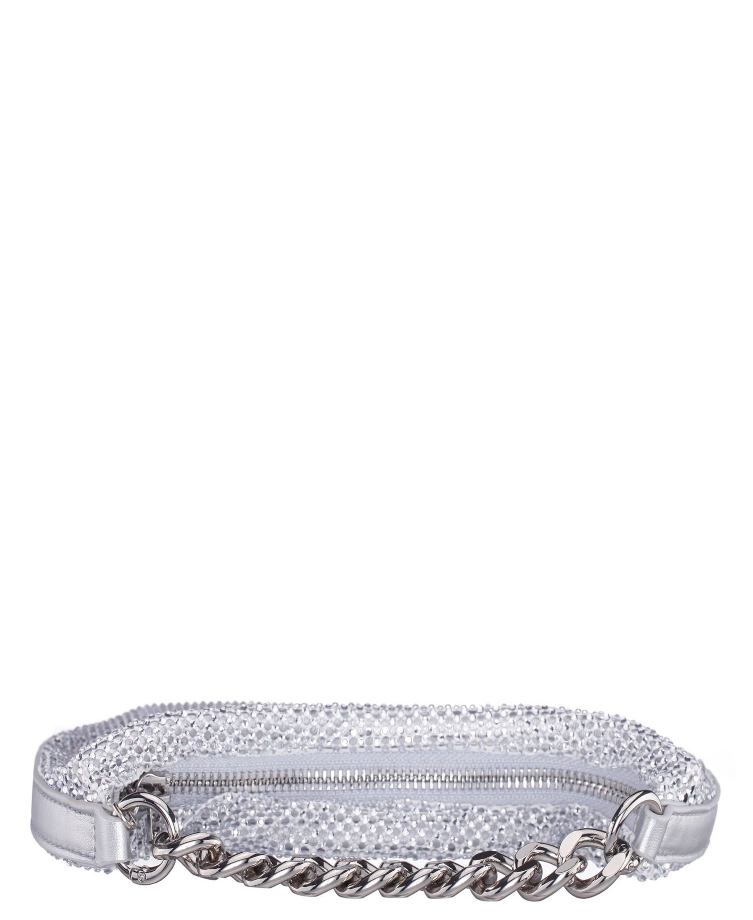 Crystal Mesh Zipper Hobo Bag