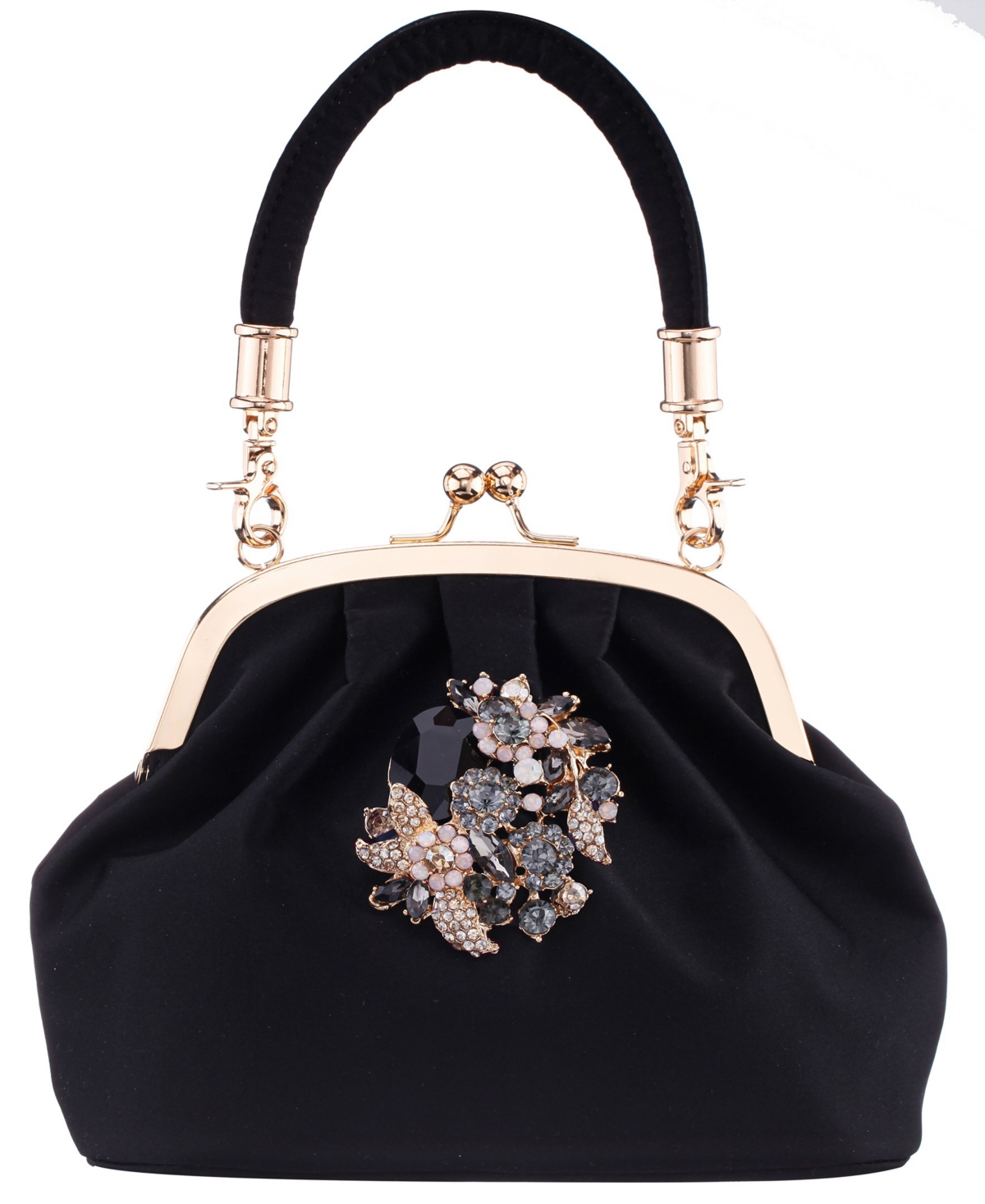Nina Vintage Style Crystal Ornament Frame Clutch