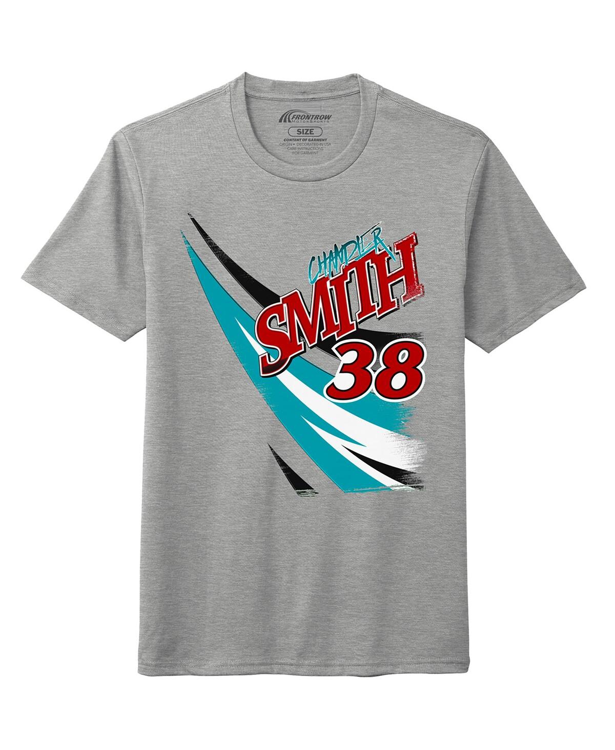 Front Row Men's Heather Gray Chandler Smith Quick Tie Car T-shirt In Gray