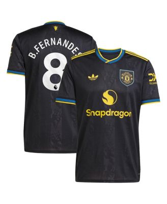 adidas - Men's Bruno Fernandes Black Manchester United 2025/26 Third Replica Player Jersey