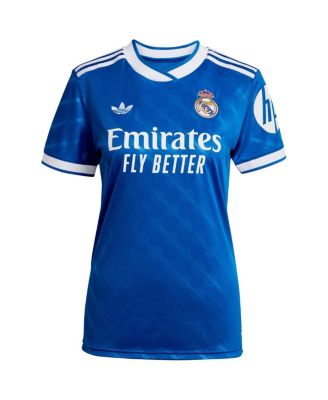 Women's Kylian Mbapp&eacute; Blue Real Madrid 2025/26 Third Replica Player Jersey