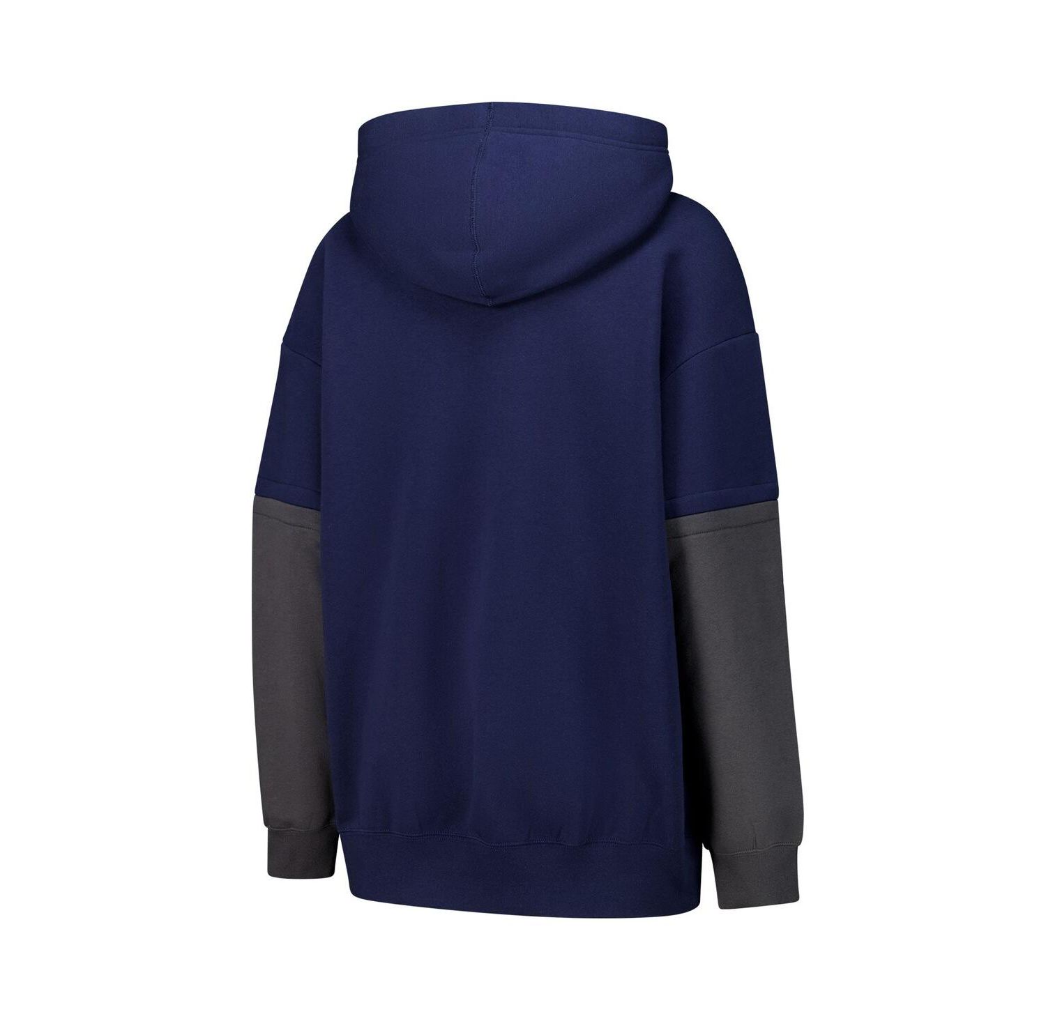 Women's Navy Color Block Essential Pullover Hoodie