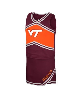 Big Girls 2-Piece Maroon Virginia Tech Hokies Cheerleader Top and Skirt Set