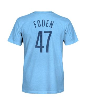 Men's Phil Foden Sky Blue Manchester City Player Name Number Twisted Tri-Blend Slub T-Shirt