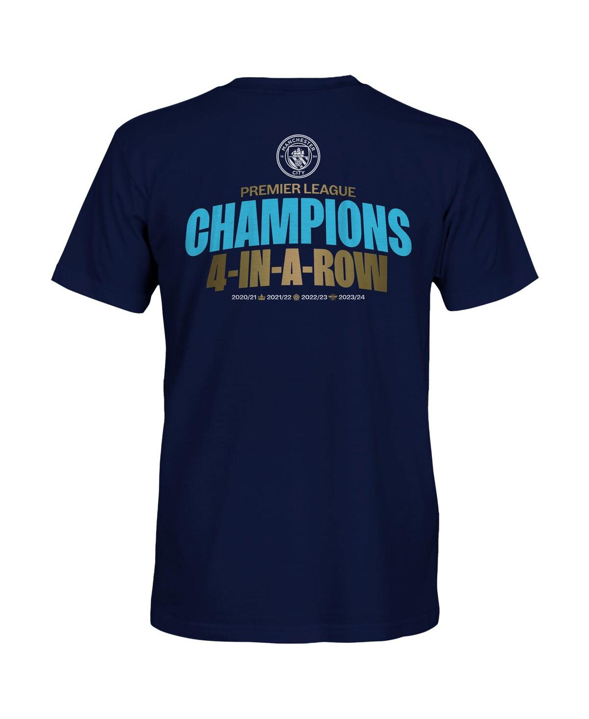 1863fc Men's Navy Manchester City Four-time Consecutive Premier League S Lockup T-shirt In Blue