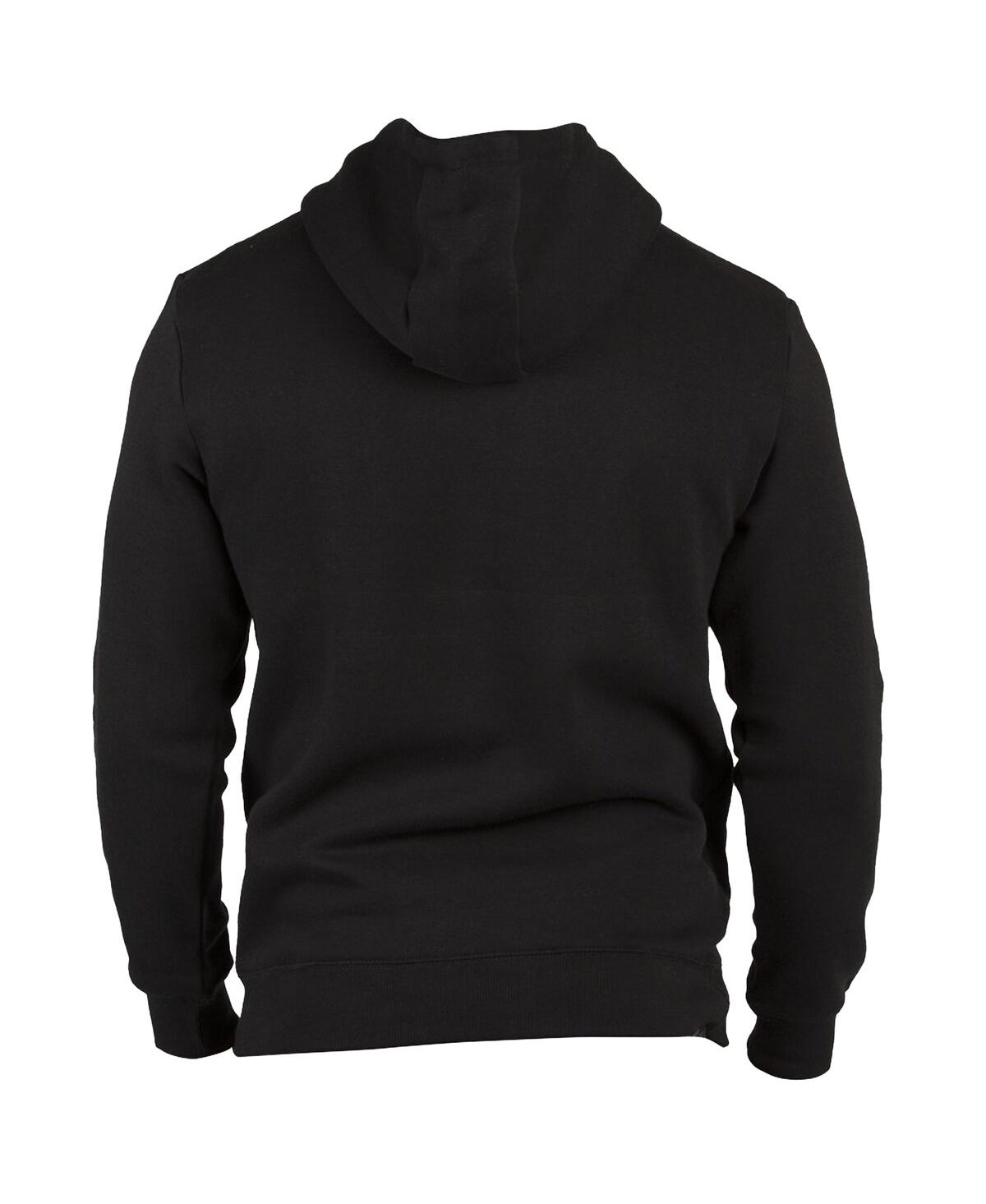 1863fc Men's Black Tottenham Hotspur Monochrome Badge Fleece Pullover Hoodie In Black