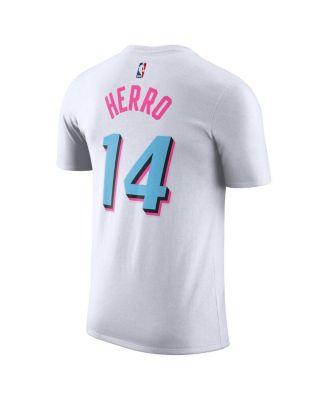 Men's Tyler Herro White Miami Heat City Vice Name Number T-Shirt