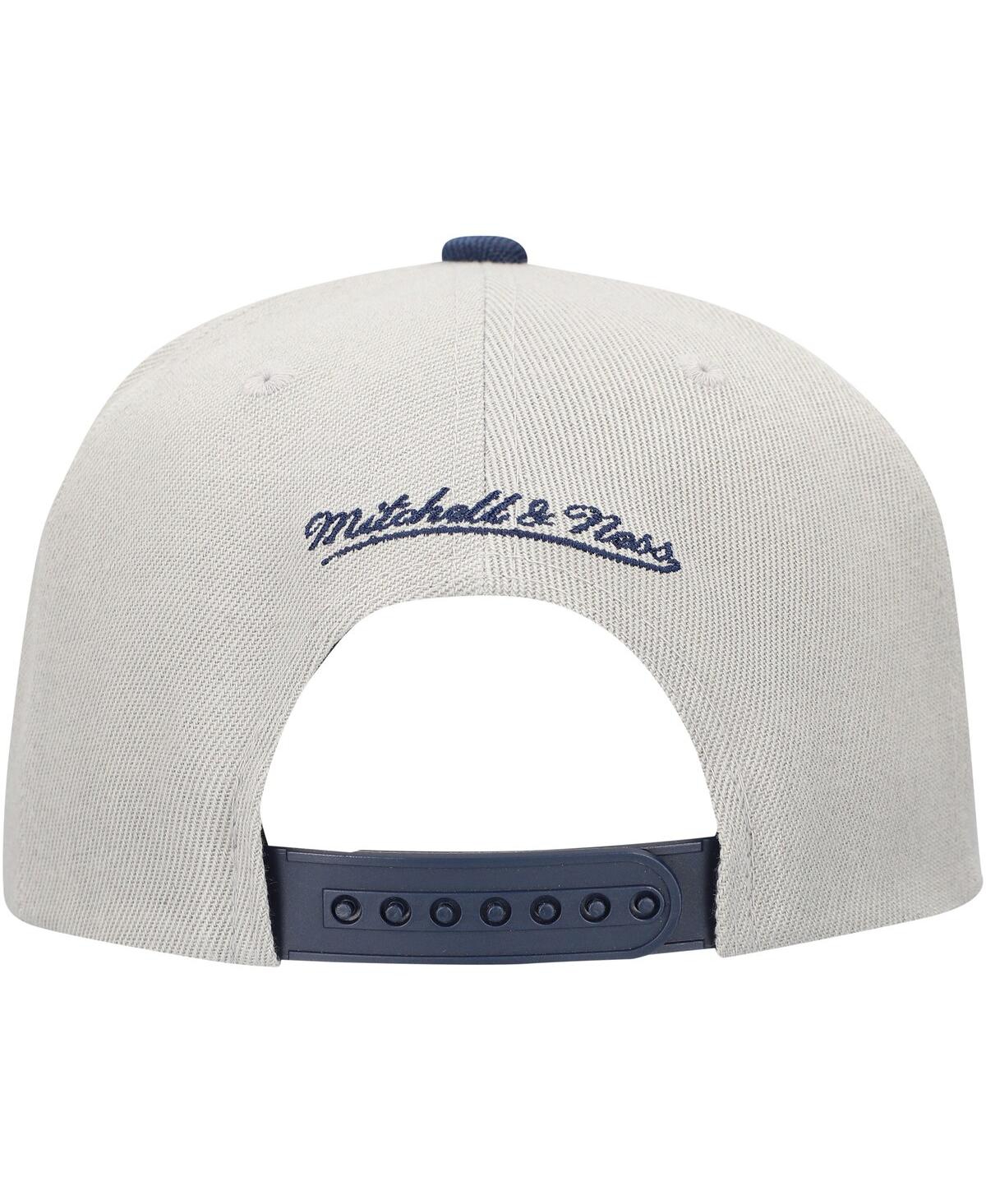 Mitchell & Ness Men's Gray Boston Red Sox Knock Out Panel Snapback Hat In White