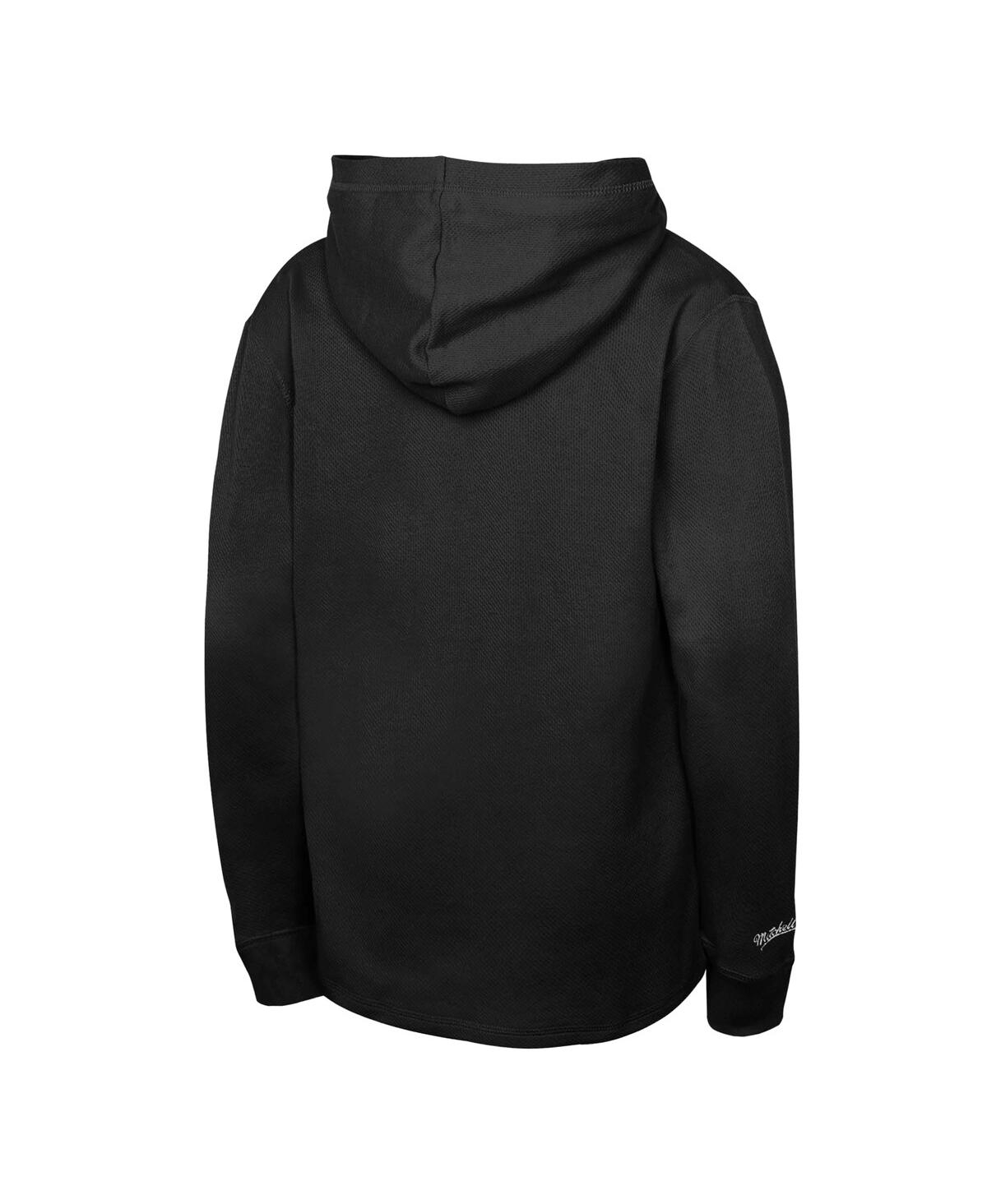 Mitchell & Ness Big Boys And Girls Black Orlando Magic Hardwood Classics Lightweight Thermal Long Sleeve Hoodie T-sh In Black