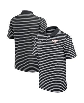 Nike - Men's Black Virginia Tech Hokies Victory Stripe Performance Polo