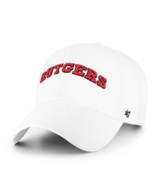 '47 Brand - Men's ' White Rutgers Scarlet Knights Clean Up Adjustable Hat