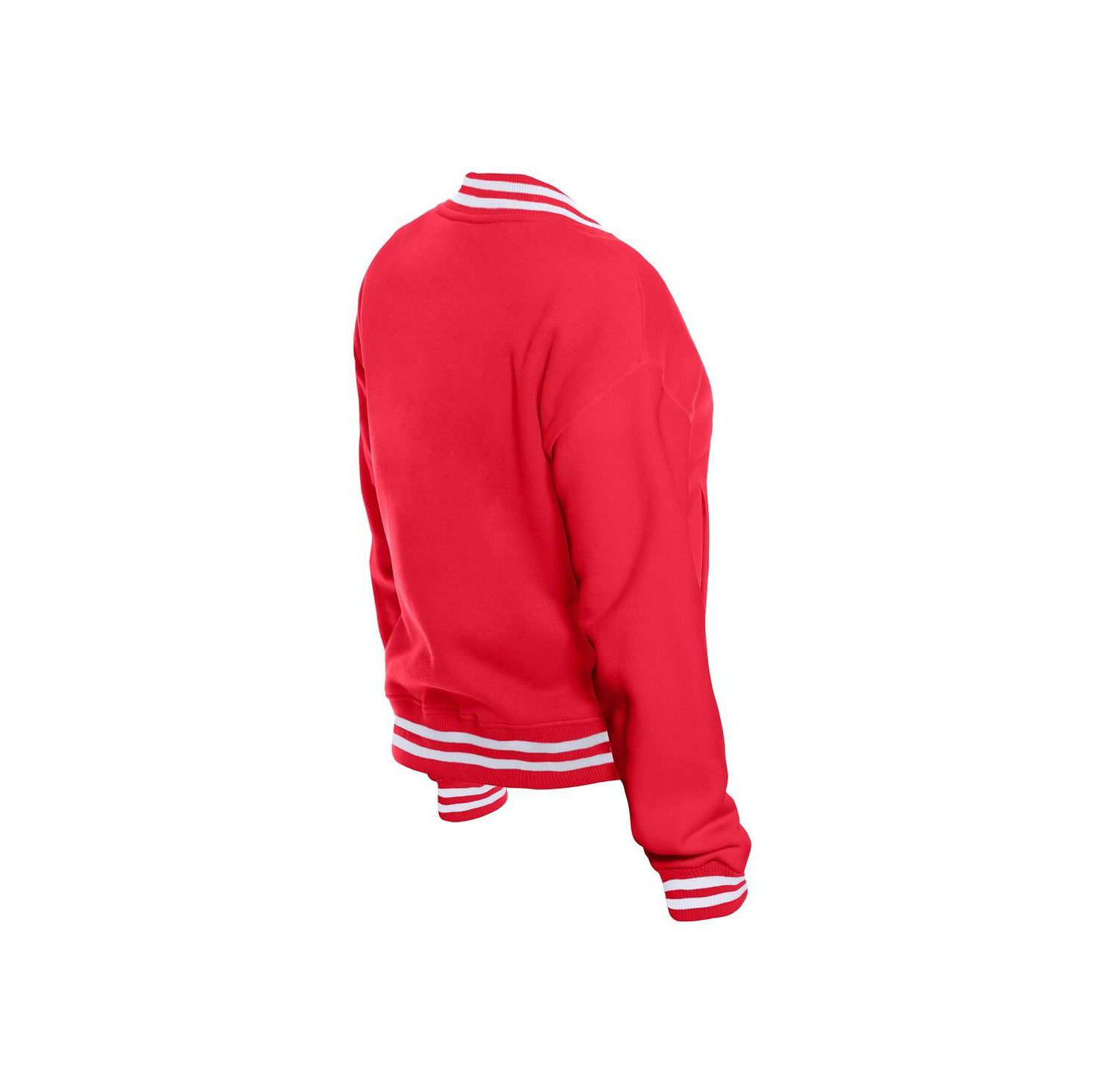 Women's Red Atlanta Falcons Throwback Fleece Full-Snap Jacket