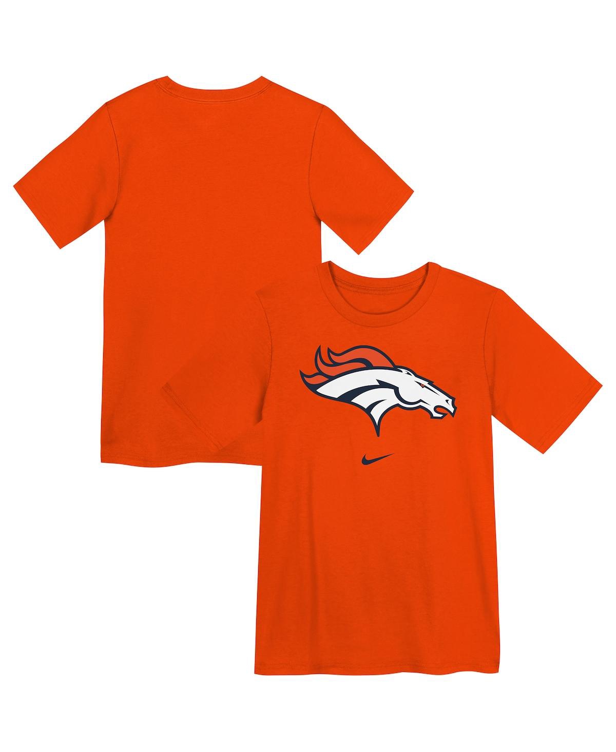 Nike Preschool Orange Denver Broncos Primary Logo Legend Performance T-shirt In Orange