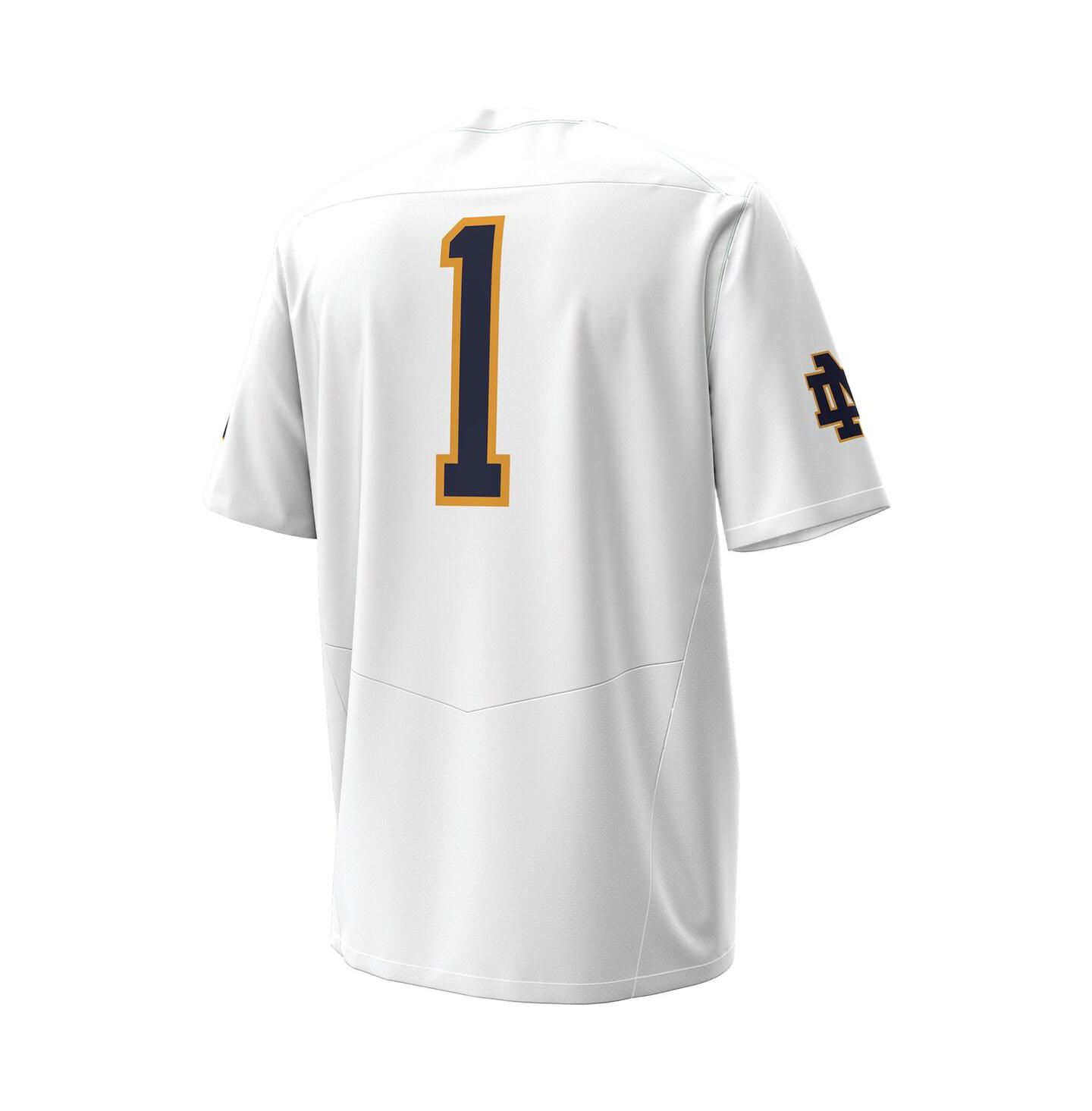 Мужской топ Under Armour White Notre Dame Fighting Irish Premier Football Jersey — фото 3