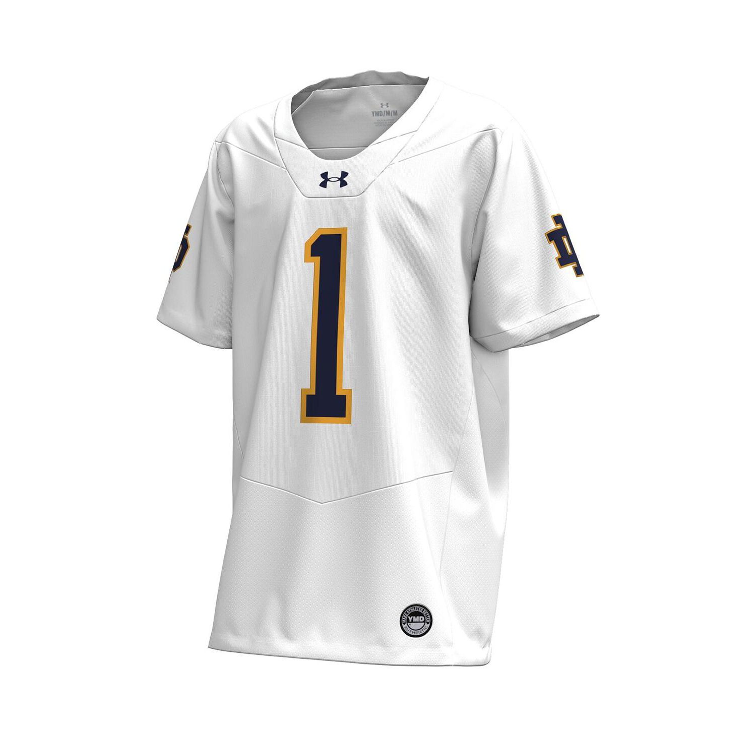Big Boys and Girls White Notre Dame Fighting Irish Replica Football Jersey