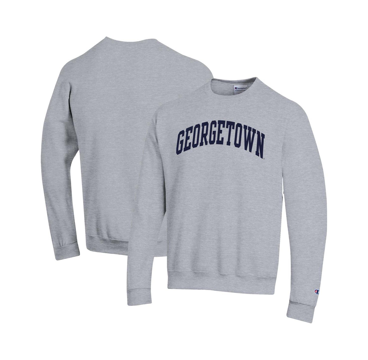 Men's Navy Georgetown Hoyas Basic Arch Fleece Pullover Sweatshirt