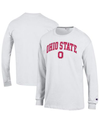 Champion - Men's White Ohio State Buckeyes Arch Over Logo Long Sleeve T-Shirt