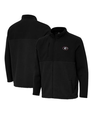 Antigua - Men's Black Georgia Bulldogs Daily Fused Full-Zip Jacket