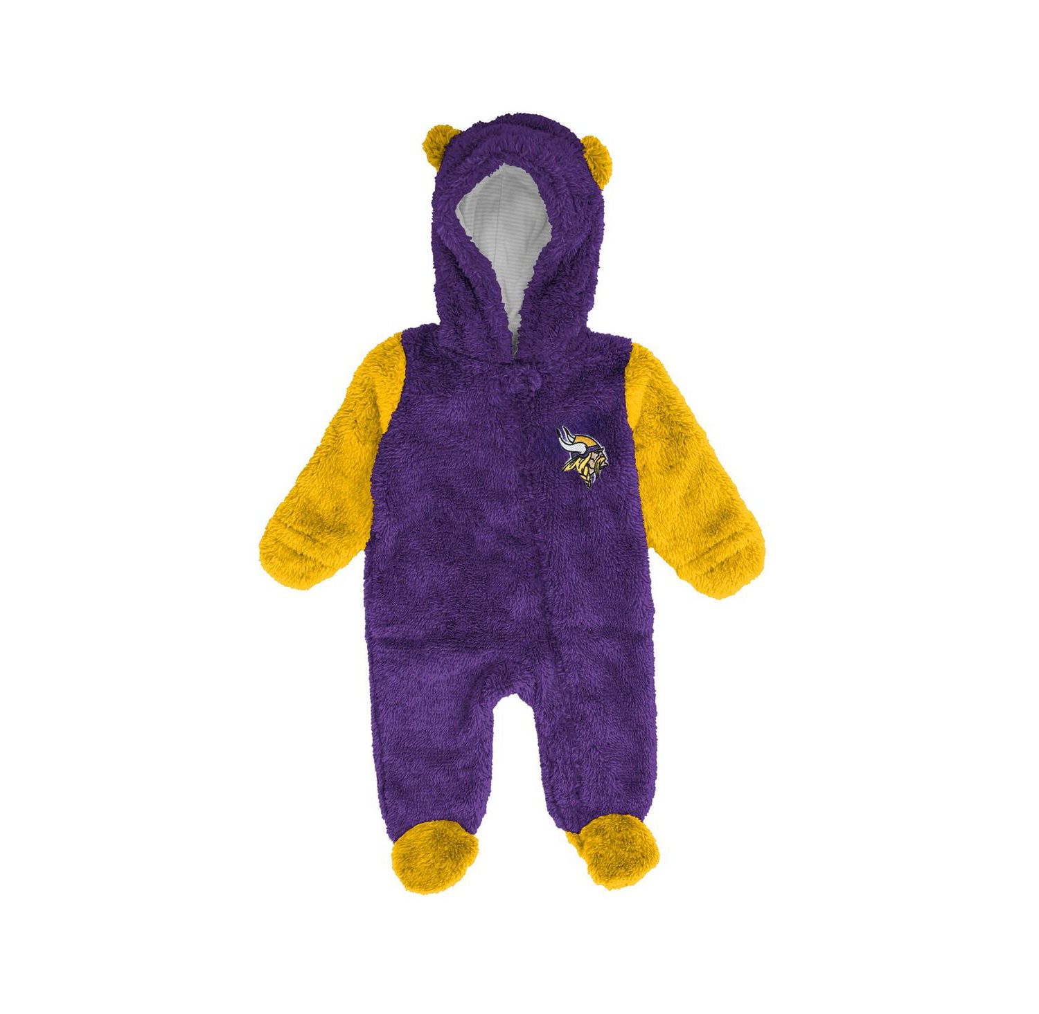 Baby Boys and Girls Purple Minnesota Vikings Stay Napping Fleece Bunting Full-Zip Sleeper