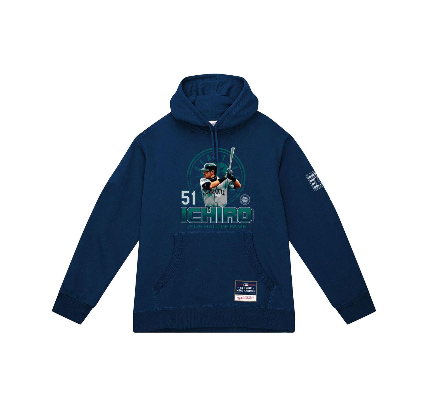 Men's Ichiro Suzuki Navy Seattle Mariners Hall of Fame Hitter Hoodie