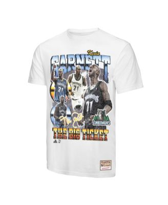 Men's Kevin Garnett White Minnesota Timberwolves Hardwood Classics Commemorative Player Collage T-Shirt