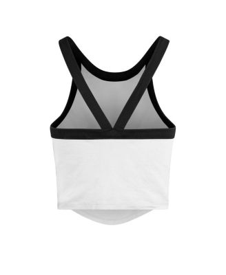 Women's White Tennessee Volunteers Energize Sporty Cropped Racerback Tank Top