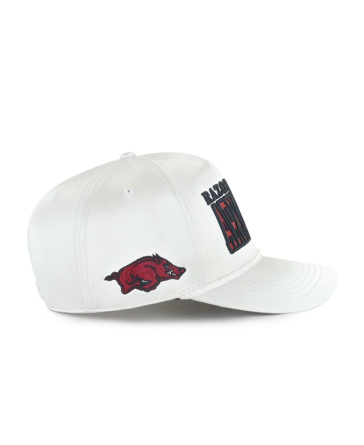 47 Brand Women's White Arkansas Razorbacks Outspoken Hitch Adjustable Hat In White