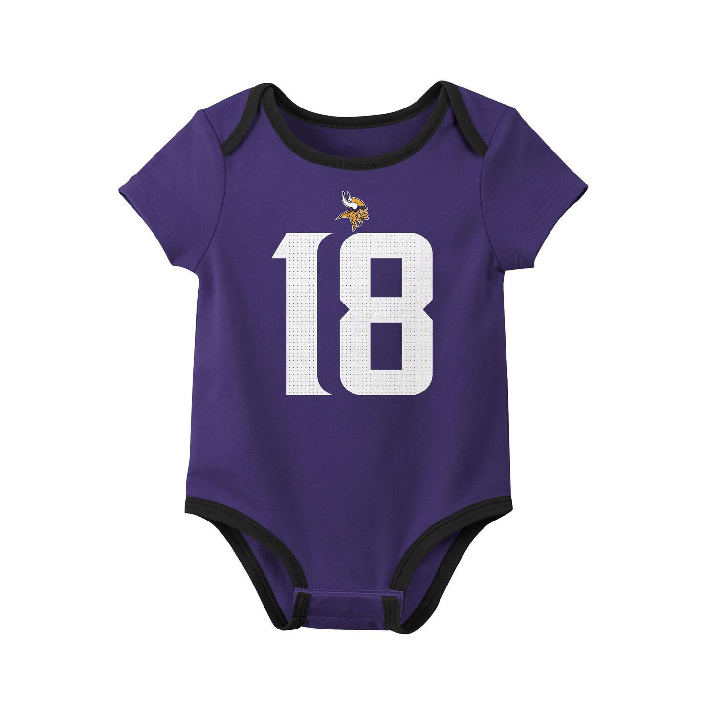 Nike Baby Boys and Girls 3-Pack Justin Jefferson Minnesota Vikings Name & Number Bodysuit Set — фото 2