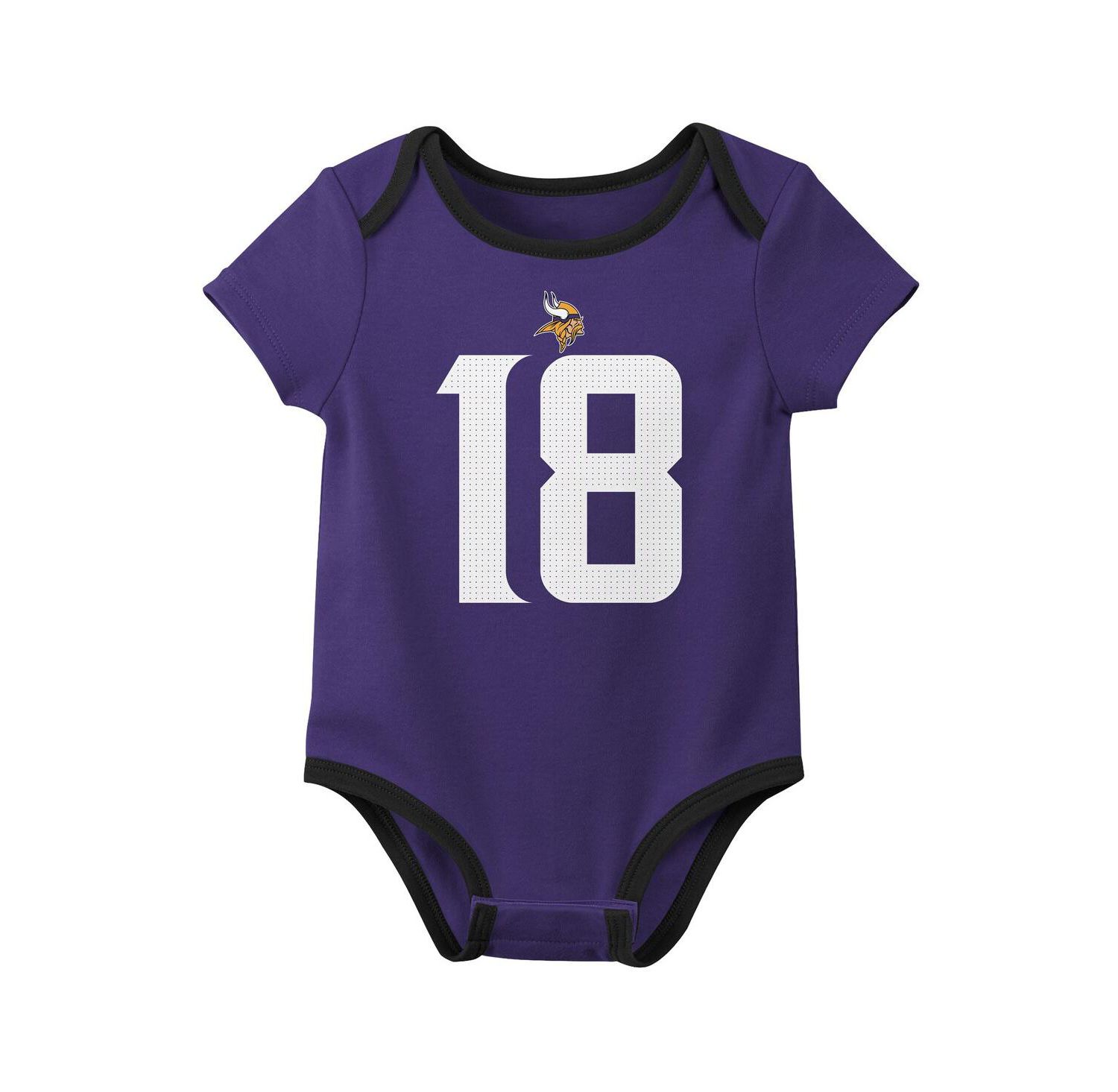 Baby Boys and Girls 3-Pack Justin Jefferson Minnesota Vikings Name & Number Bodysuit Set