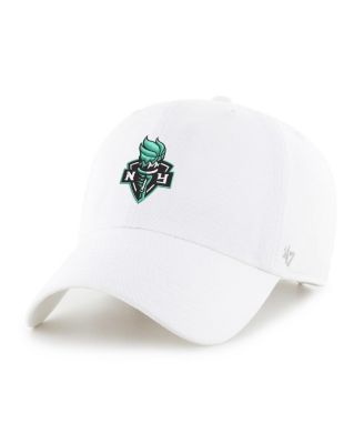 Men's White New York Liberty Core Logo Clean Up Adjustable Hat