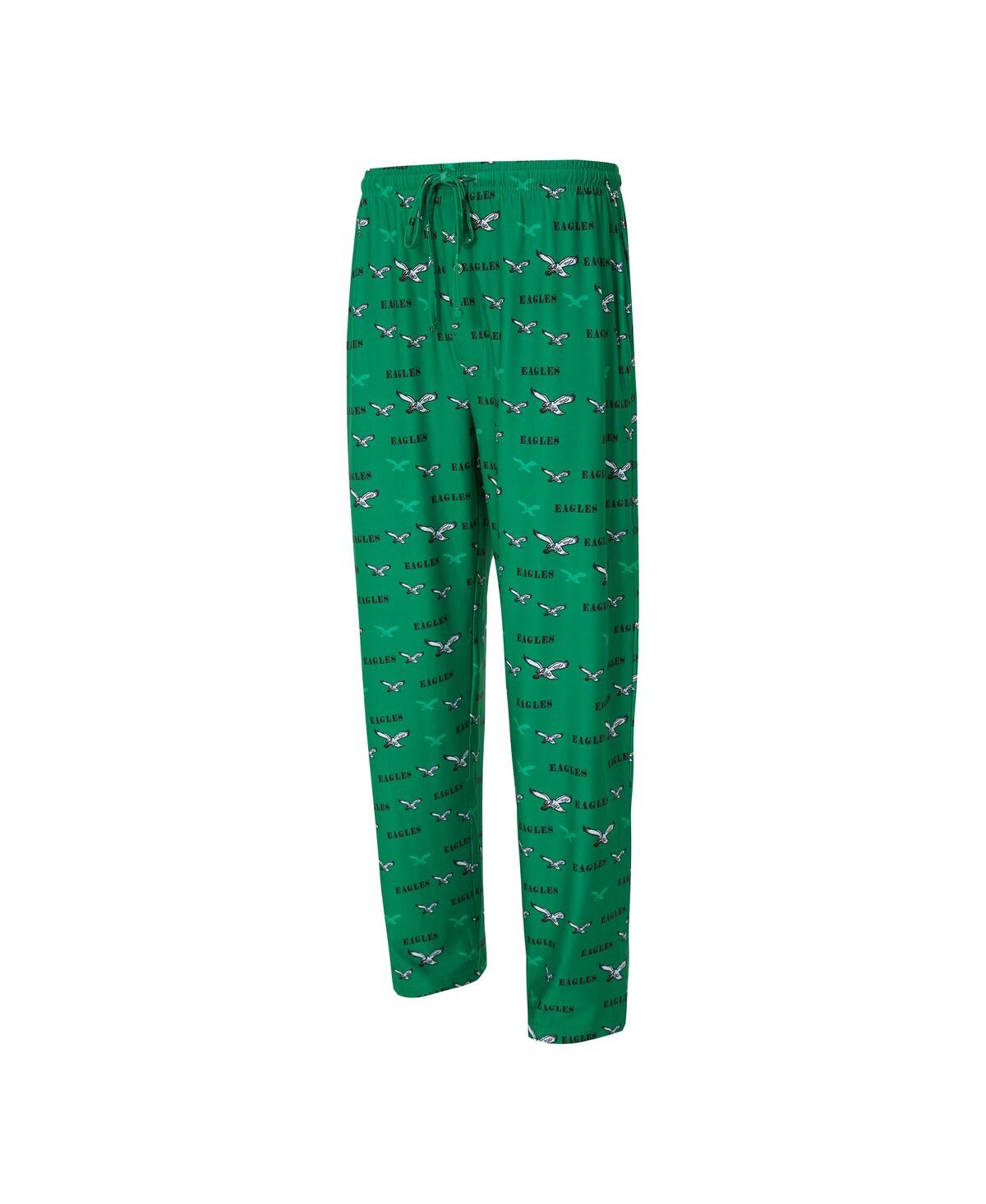 Concepts Sport Men's Kelly Green Philadelphia Eagles Retro Mosaic Allover Print Knit Pants In Green