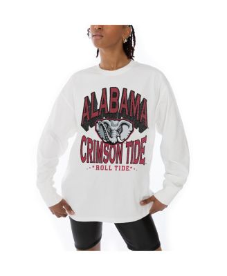 Gameday Couture - Women's White Alabama Crimson Tide Midweight Oversized Long Sleeve T-Shirt