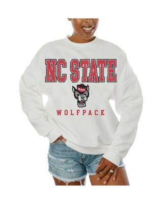Gameday Couture - Women's White NC State Wolfpack Freestyle Fleece Pullover Sweatshirt