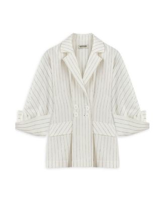 Women's Striped Linen Jacket