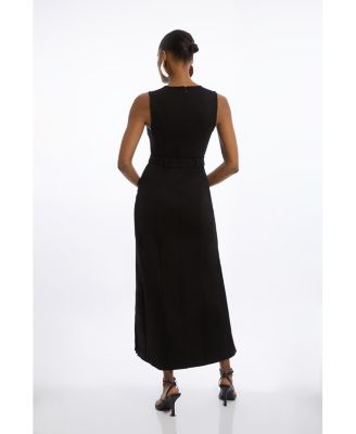 Women's Jersey Pleated Maxi Dress