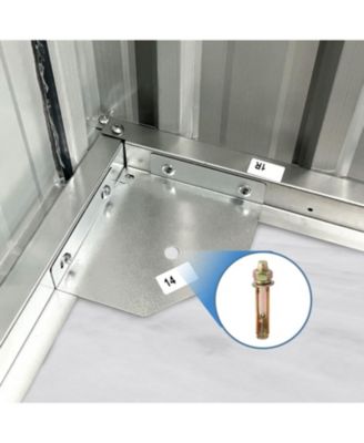 8x10 Metal Outdoor Storage Shed - Dark Grey