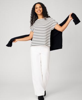 Women's Striped Crewneck Relaxed Tee