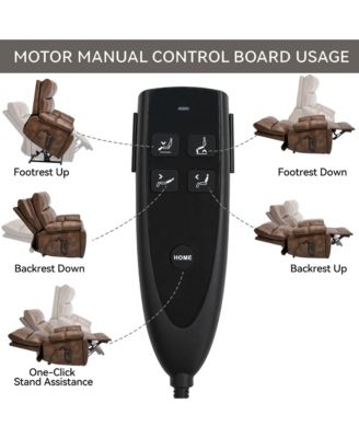 Massage Dual Motor Infinite Position Recliners Electric Lift Chair with Cup Holders and Power-Remote